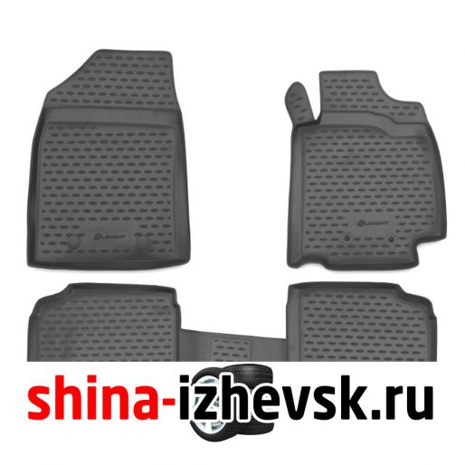 Коврик Autofamily коврик в салон полиуретановый серый для TOYOTA Premio/Allion, 12/2001–05/2007, П.Р., 4 шт. , серый) в Ижевске